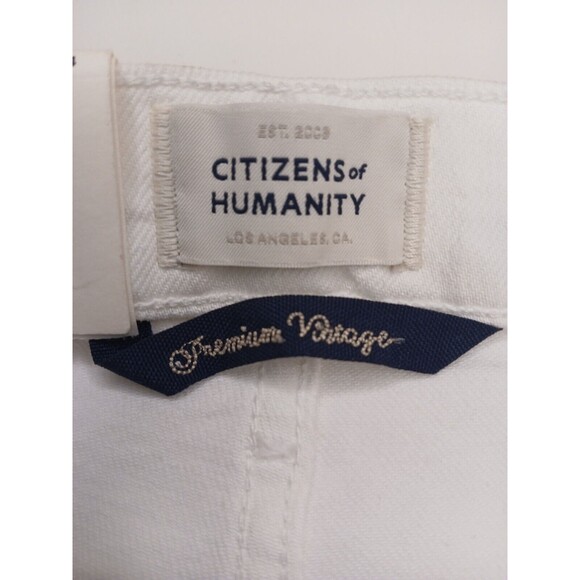 NWT Citizens Of Humanity Sz 24 White Ella Mid Rise Slim Crop Jeans Soft Stretch - Picture 11 of 16